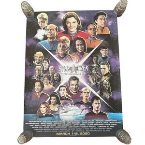 Star Trek The Cruise IV Rare Poster 24 x 18 Voyager Janeway Kirk Spock Data
